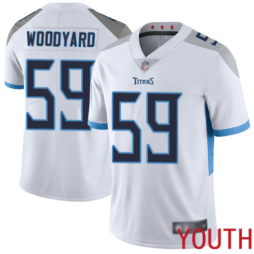 Tennessee Titans Limited White Youth Wesley Woodyard Road Jersey NFL Football #59 Vapor Untouchable